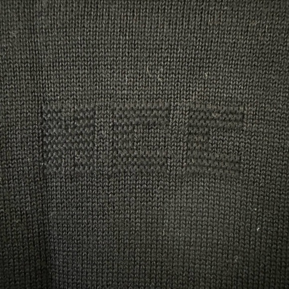 Vintage Henri Charles Colsenet Wool Cowl Neck Sweater Black Grandpa Old Money - Picture 2 of 5